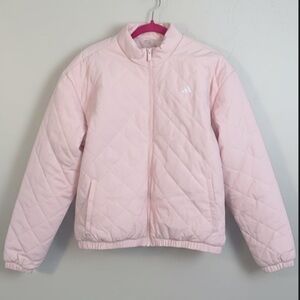 Adidas Light Pink Quilted Puffer Jacket